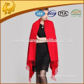 Красный цвет женщины Толстые флис Шелковые шарфы Оптовая Пашмина шаль